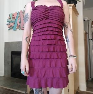 Studio M Purple Ruffle Dress